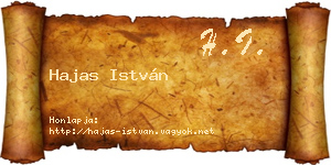 Hajas István névjegykártya