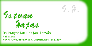 istvan hajas business card