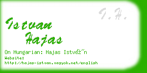 istvan hajas business card